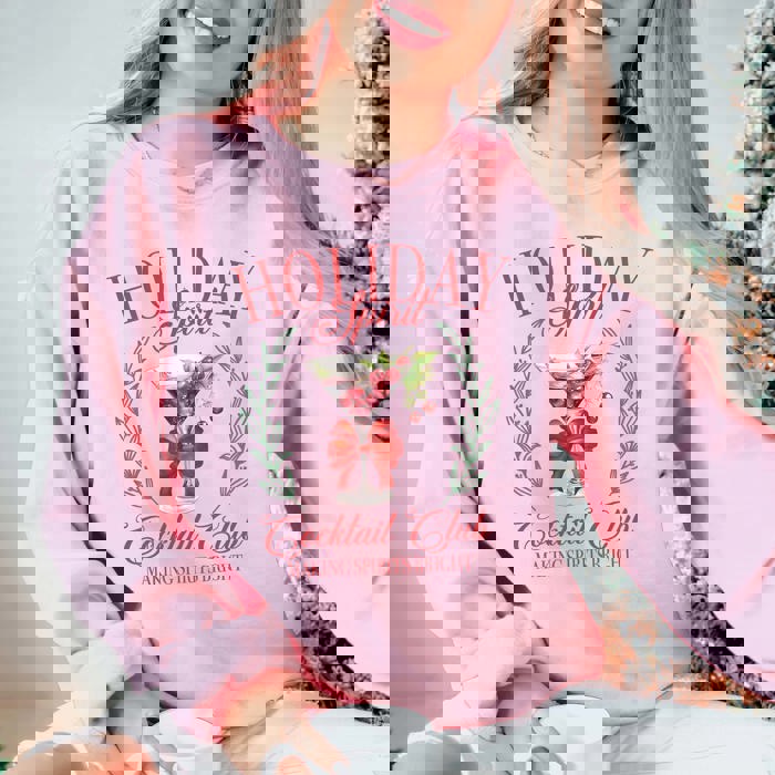 Holiday Spirit Cocktail Club Graphic Sweatshirt