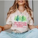 2X Natural Holly Jolly Bella Canvas Tees – Funny Christmas Graphic Tees for Moms, Holiday Humor Collection