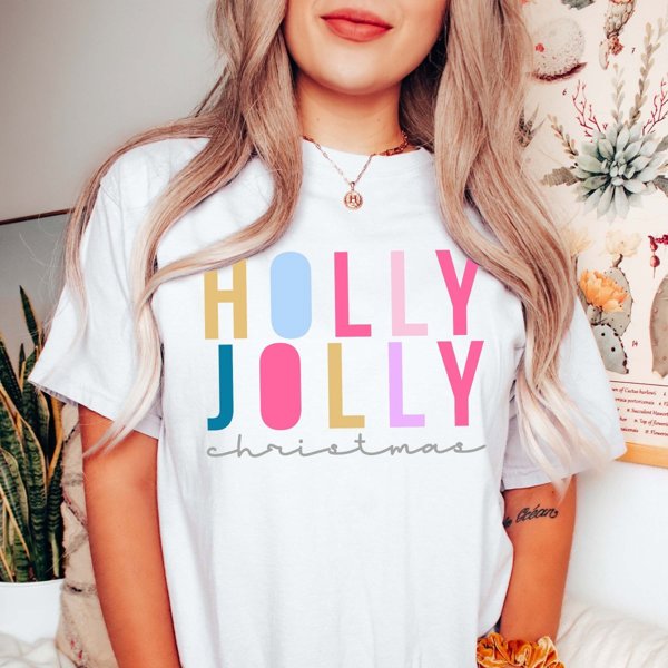 Holly Jolly Christmas Comfort Colors Tee