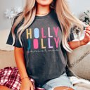 Large Pepper Holly Jolly Christmas Comfort Colors Tee