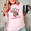  Holly Jolly Teacher Era Book Comfort Colors Tee