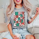 2X Grey Holly Jolly Teacher Era Santa Hat Comfort Colors Tee