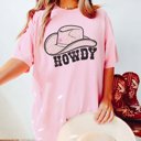 Large Blossom Howdy Cowboy Hat Comfort Color Tee