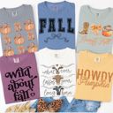  Howdy Fall Cozy Comfort Colors Graphic Tees | Wild About Fall, Longhorn, Pumpkins & Western Autumn Shirts