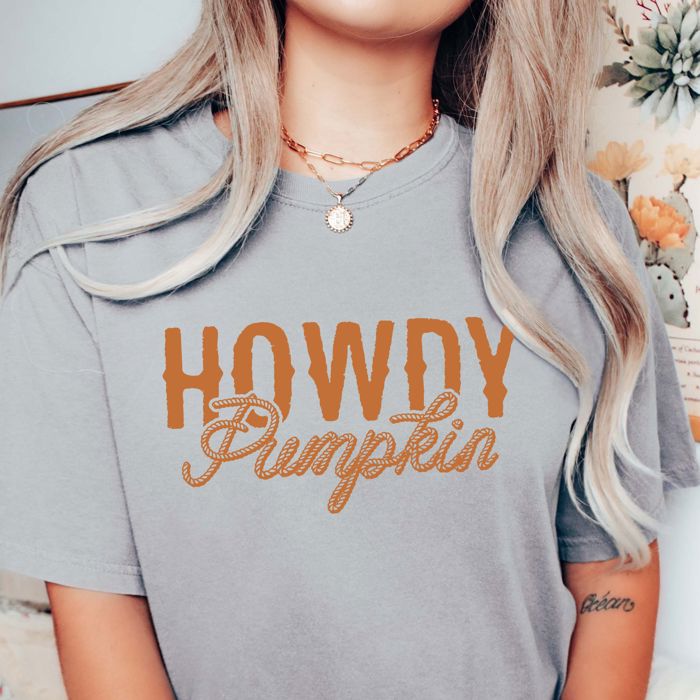 Howdy Fall Cozy Comfort Colors Graphic Tees | Wild About Fall, Longhorn, Pumpkins & Western Autumn Shirts