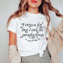 Large White I Cry A Lot Graphic Tee