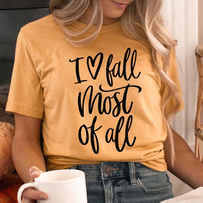 I Love Fall Favorites | Cozy Bella Canvas Tees | Sweater Weather, October Vibes, Sunflowers & Pumpkin Patch Shirts