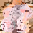 Medium Pink I Love You Graphic Sweatshirt Front & Back Design