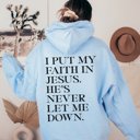 2X Light Blue I Put My Faith In Jesus Hoodie