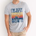 Large Athletic Grey I'm Sexy and I Mow It Graphic Tee