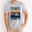 Large Athletic Grey I'm Sexy and I Tow It Trailer Graphic Tee