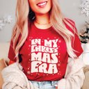 Large Red In My Christmas Era Comfort Colors Graphic Tee