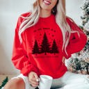 2X Red In My Heart Is A Christmas Tree Farm Graphic Sweatshirt