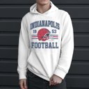 2X White Indianapolis Football Graphic Hoodie