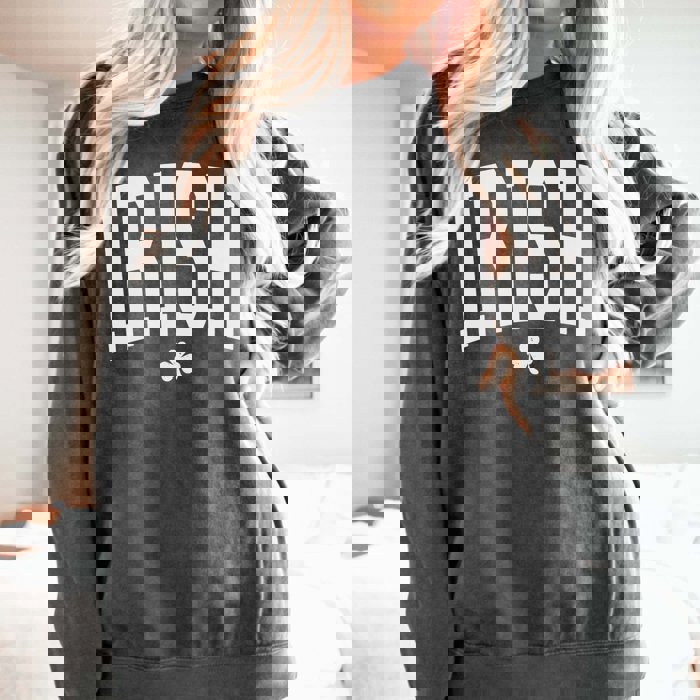 Irish Shamrock White Comfort Colors Crew Sweatshirt