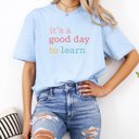 2X Heather Baby Blue It's a Good Day to Learn Bella Graphic Tee