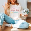 2X Natural It's a Good Day to Learn Bella Graphic Tee