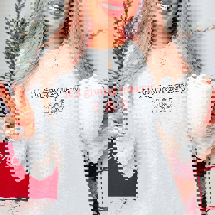 It's Giving Merry Graphic Sweatshirt