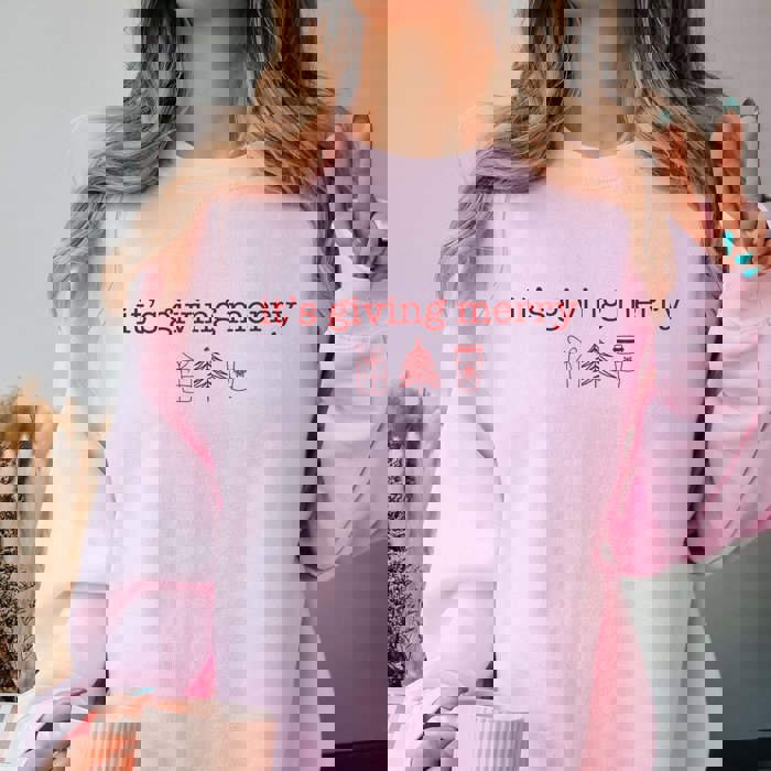 It's Giving Merry Graphic Sweatshirt