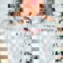 Large White It's Giving Merry Graphic Sweatshirt