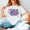  It's Me Hi Mardi Gras Beads Comfort Color Tees