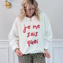 Large White je ne sais quoi Graphic Sweatshirt