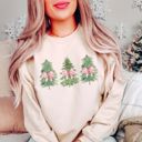 Large Sand Jingle Bells Christmas Sweatshirts – Cozy, Festive, and Boutique-Style Holiday Pullovers