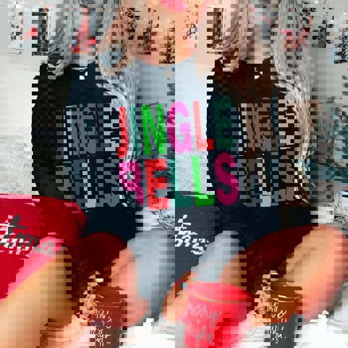 Jingle Bells Colorful Graphic Sweatshirt