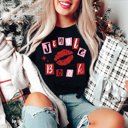 Large Black Jingle Book Christmas Bella Graphic Tee