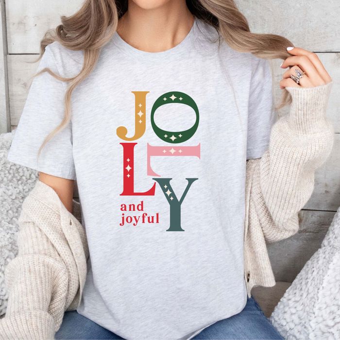 Jingle Christmas Bella Canvas Tees – Merry & Jolly Holiday Graphic Tees for Women