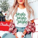  Jingle Jingle Jingle Green Christmas Bella Graphic Tee