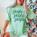 2X Mint Jingle Jingle Jingle Green Christmas Bella Graphic Tee