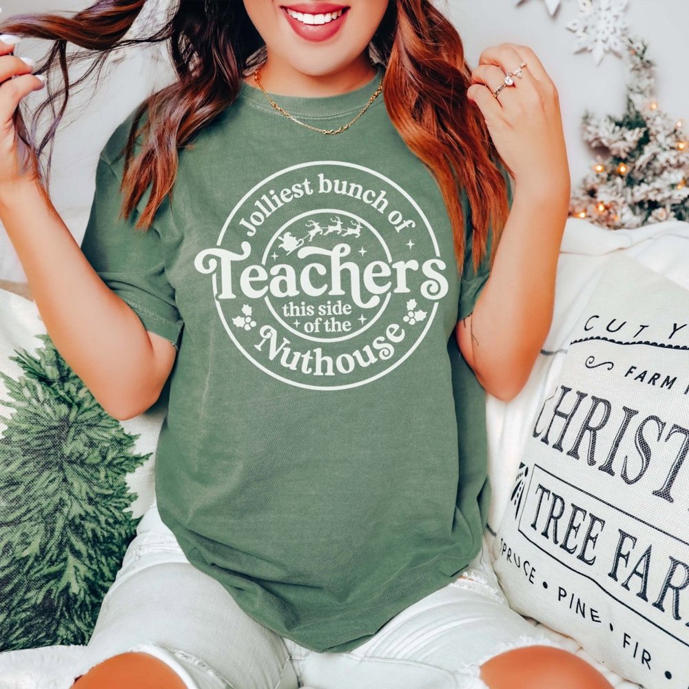 Jolliest Bunch Of Teachers Comfort Colors Graphic Tee