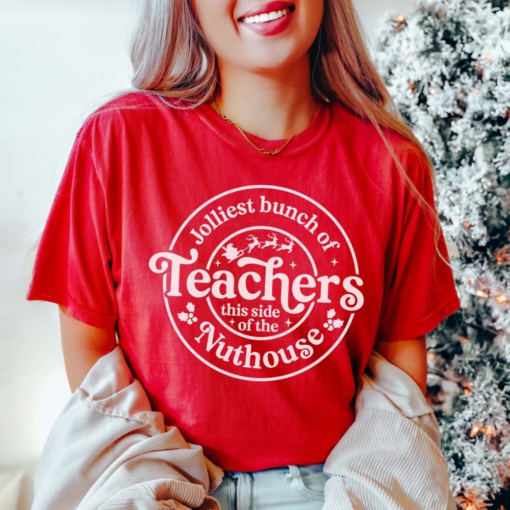 Jolliest Bunch Of Teachers Comfort Colors Graphic Tee