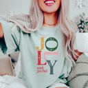  Jolly and Joyful Comfort Color Graphic Tee