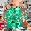 Medium Heather Kelly Green Joy To The World Bella Graphic Tee