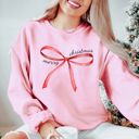 Small Pink Joy To The World Christmas Sweatshirts – Jolly, Merry, and Peppermint Mocha Holiday Collection
