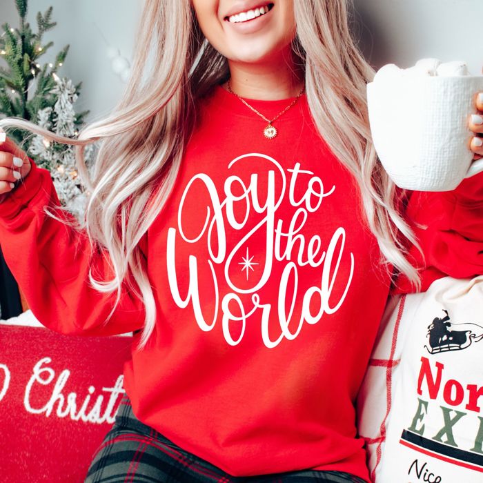 Joy To The World Christmas Sweatshirts – Jolly, Merry, and Peppermint Mocha Holiday Collection