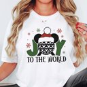  Joy To The World Santa Hat Bella Graphic Tee