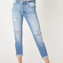 Size 5 Medium Wash KanCan - Cali High Rise Button Down Girlfriend Jeans