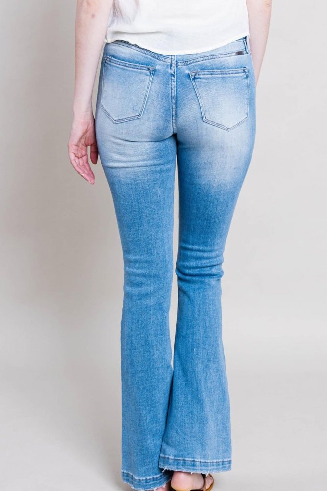 KanCan - Plus Size Harlowe Mid Rise Distressed Flare Jeans