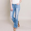  KanCan - Harlowe Mid Rise Distressed Flare Jeans