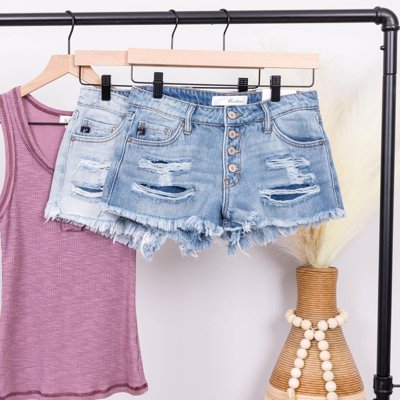 KanCan- Presley Mid Rise Boyfriend Shorts