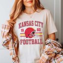 2X Natural Kansas City Football Bella Graphic Tee