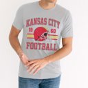 2X Solid Athletic Kansas City Football Bella Graphic Tee