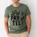 Large Heather Military Lets Par Tee Graphic Tee