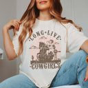 Large Ivory Long Live Cowgirls Comfort Color Tee