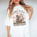 Large White Long Live Cowgirls Comfort Color Tee