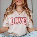 2X Natural Love Bold Collegiate Bella Graphic Tee