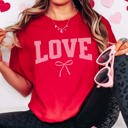  Love With Bow Comfort Color Tee